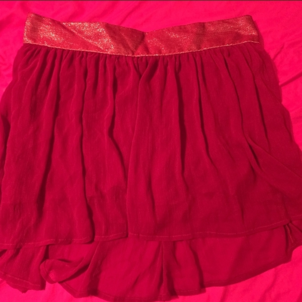 Hollister Red Skater Skirt